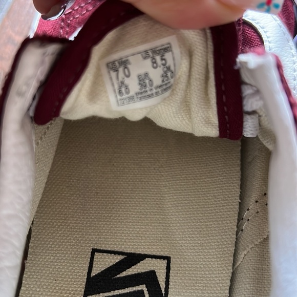 Burgundy old school platform Vans size 8.5 - Picture 6 of 8